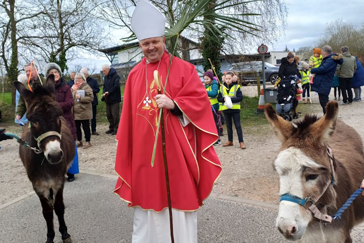 Bishop Graham and donkeys 750